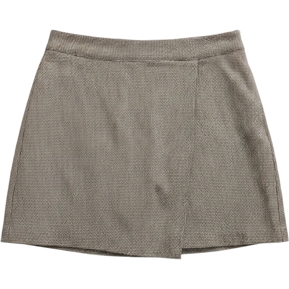Brown Houndstooth Mini Skirt Womens 6 Preppy Dark Academia‎ Plaid A Line Fall